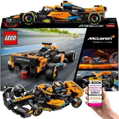 Lego McLaren Formula 1 F1 Bolid 2023 (76919) Klocki Speed Champions Dla Dzieci Chłopca Syna Z Minifigurką Kierowcy + EBOOK-3 Lego McLaren Formula 1 F1 Bolid 2023 (76919) Klocki Speed Champions Dla Dzieci Chłopca Syna Z Minifigurką Kierowcy + EBOOK-3