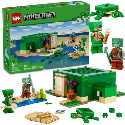 Lego Minecraft 21254 Domek na Plaży Żółwi – Zestaw 234 Elementów Lego Minecraft 21254 Domek na Plaży Żółwi – Zestaw 234 Elementów