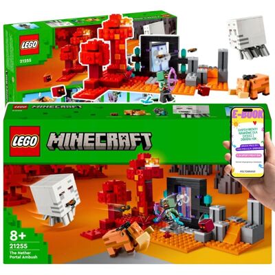Lego Minecraft® 21255 Zasadzka w portalu do Netheru – PREZENT DLA DZIECKA 8+ – przygoda, akcja i moby z gry + EBOOK Lego Minecraft® 21255 Zasadzka w portalu do Netheru – PREZENT DLA DZIECKA 8+ – przygoda, akcja i moby z gry + EBOOK