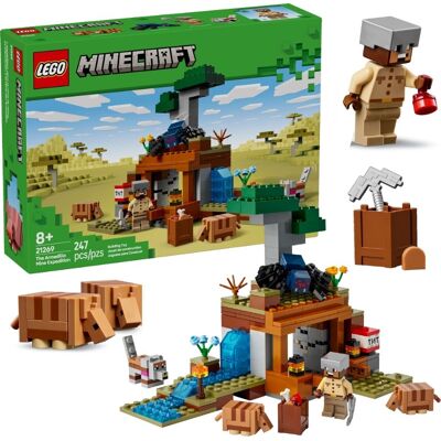 Lego Minecraft 21269 Wyprawa do pancernikowej kopalni – zestaw 247 el. Lego Minecraft 21269 Wyprawa do pancernikowej kopalni – zestaw 247 el.