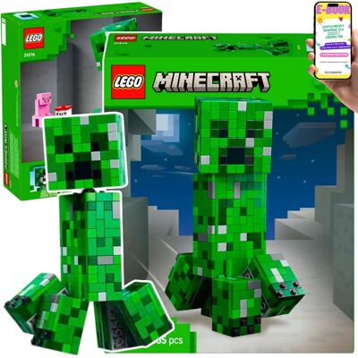 Lego Minecraft Creeper™ – Ruchoma FIGURKA 21 cm + Sekret TNT (21276) Super Zestaw Dla Dzieci od 10 lat i Fanów Gry + EBOOK Lego Minecraft Creeper™ – Ruchoma FIGURKA 21 cm + Sekret TNT (21276) Super Zestaw Dla Dzieci od 10 lat i Fanów Gry + EBOOK