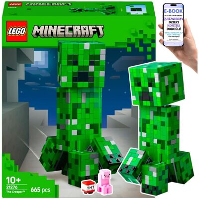 Minecraft Creeper™ z Ruchomą Głową i Elementem TNT (21276) Lego Prezent dla Dziecka Dzieci + EBOOK-2 Minecraft Creeper™ z Ruchomą Głową i Elementem TNT (21276) Lego Prezent dla Dziecka Dzieci + EBOOK-2