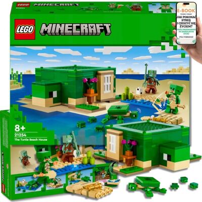 Lego Minecraft DOMEK ŻÓŁWIA 21254 – KULTOWY ZESTAW Figurka Wojownika + Tratwa + Moby z gry KLOCKI PREZENT + EBOOK-1 Lego Minecraft DOMEK ŻÓŁWIA 21254 – KULTOWY ZESTAW Figurka Wojownika + Tratwa + Moby z gry KLOCKI PREZENT + EBOOK-1