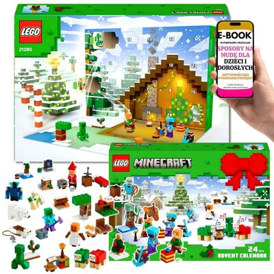 Lego MINECRAFT Kalendarz Adwentowy Dla Dzieci 2025 NA BOŻENARODZENIE Alex, Steve i Creeper™ (21280) Dla Wnuczka Syna Chłopca + EBOOK-3 Lego MINECRAFT Kalendarz Adwentowy Dla Dzieci 2025 NA BOŻENARODZENIE Alex, Steve i Creeper™ (21280) Dla Wnuczka Syna Chłopca + EBOOK-3