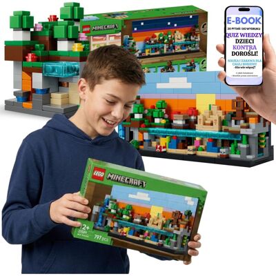 Lego MINECRAFT MINIBIOMY 21589 Gamingowa Ozdoba Pokoju + E-BOOK-2 Lego MINECRAFT MINIBIOMY 21589 Gamingowa Ozdoba Pokoju + E-BOOK-2