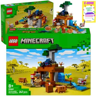 Lego Minecraft - Wyprawa Do Pancernikowej Kopalni 21269 Klocki Prezent + Ebook Lego Minecraft - Wyprawa Do Pancernikowej Kopalni 21269 Klocki Prezent + Ebook