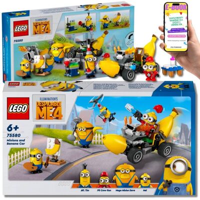 Lego MINIONKI PREZENT DLA DZIECKA 75580 – Szalony Bananowóz i Minionki - Kultowe Postacie z filmu „Gru i Minionki 4” + EBOOK Lego MINIONKI PREZENT DLA DZIECKA 75580 – Szalony Bananowóz i Minionki - Kultowe Postacie z filmu „Gru i Minionki 4” + EBOOK