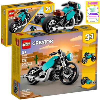 Motocykl Vintage Klocki Motor Creator 3 W 1 Lego Prezent + Ebook Motocykl Vintage Klocki Motor Creator 3 W 1 Lego Prezent + Ebook