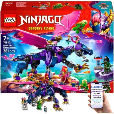 Lego NINJAGO PREZENT NA URODZINY DLA MAŁEGO FANATYKA NINJA -71842- Rontu Smok + Zestaw do odgrywania bitew + EBOOK-2 Lego NINJAGO PREZENT NA URODZINY DLA MAŁEGO FANATYKA NINJA -71842- Rontu Smok + Zestaw do odgrywania bitew + EBOOK-2