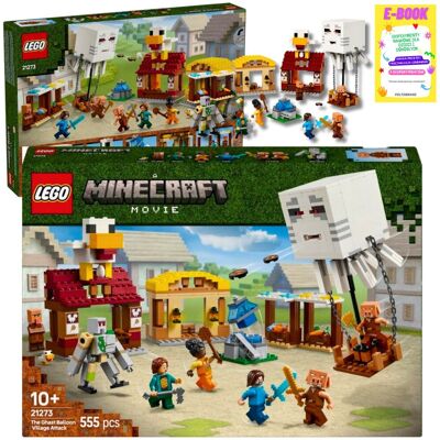 Lego NOWOŚCI : MINECRAFT Atak balonowego Ghasta na wioskę (21273) KLOCKIE PREZENT + EBOOK Lego NOWOŚCI : MINECRAFT Atak balonowego Ghasta na wioskę (21273) KLOCKIE PREZENT + EBOOK