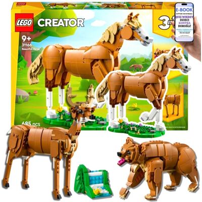 Piękny Koń Niedźwiedź Jeleń 3w1 DLA FANÓW ZWIERZĄT (31166) Zestaw Lego Na Prezent Dla Dziewczynki Wnuczki Córki + EBOOK-2 Piękny Koń Niedźwiedź Jeleń 3w1 DLA FANÓW ZWIERZĄT (31166) Zestaw Lego Na Prezent Dla Dziewczynki Wnuczki Córki + EBOOK-2