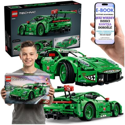 Lego Porsche 911 GT3 R REXY 42224 Samochód Wyścigowy Technic Prezent Urodziny + E-BOOK-2 Lego Porsche 911 GT3 R REXY 42224 Samochód Wyścigowy Technic Prezent Urodziny + E-BOOK-2