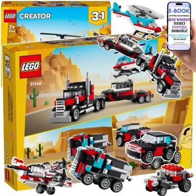 Lego PREZENT CREATOR 3w1 CIĘŻARÓWKA HELIKOPTER AUTKA 31146 - DLA SYNA CÓRKI + EBOOK-2 Lego PREZENT CREATOR 3w1 CIĘŻARÓWKA HELIKOPTER AUTKA 31146 - DLA SYNA CÓRKI + EBOOK-2