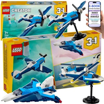 Lego PREZENT CREATOR 3w1 - Statek Powietrzny, Samolot Wyścigowy 31160 - DLA CHŁOPCA DZIECI + EBOOK-2 Lego PREZENT CREATOR 3w1 - Statek Powietrzny, Samolot Wyścigowy 31160 - DLA CHŁOPCA DZIECI + EBOOK-2