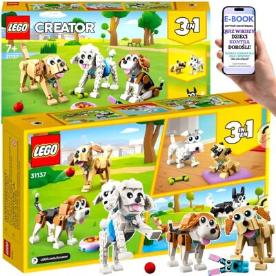 Lego PREZENT CREATOR 3w1 UROCZE PSIAKI PIESKI PSY - KLOCKI PREZENT DLA SYNA CÓRKI + EBOOK-2 Lego PREZENT CREATOR 3w1 UROCZE PSIAKI PIESKI PSY - KLOCKI PREZENT DLA SYNA CÓRKI + EBOOK-2