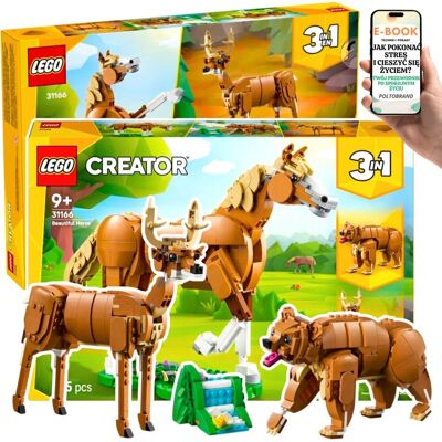Prezent Creator 3w1 Zwierzęta Do Zbudowania: Koń, Jeleń, Niedźwiedź (31166) Lego Prezent Dla Chłopca Wnuczka Syna + EBOOK-1 Prezent Creator 3w1 Zwierzęta Do Zbudowania: Koń, Jeleń, Niedźwiedź (31166) Lego Prezent Dla Chłopca Wnuczka Syna + EBOOK-1