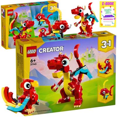 Lego Prezent - Czerwony Smok Feniks Ryba Creator 3 W 1 + Ebook Lego Prezent - Czerwony Smok Feniks Ryba Creator 3 W 1 + Ebook