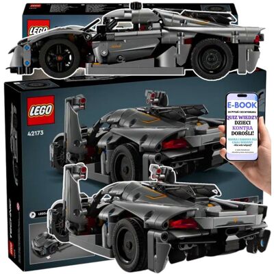 PREZENT DLA DZIECKA 10+ LEGO Technic 42173 Koenigsegg Jesko Absolut Ekskluzywny Model HIPERSAMOCHODU z Silnikiem V8 i Kierownicą + EBOOK-2 PREZENT DLA DZIECKA 10+ LEGO Technic 42173 Koenigsegg Jesko Absolut Ekskluzywny Model HIPERSAMOCHODU z Silnikiem V8 i Kierownicą + EBOOK-2