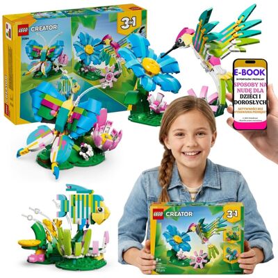 PREZENT DLA DZIECKA Creator 3w1 Koliber 31384 Zwierzęta LEGO + E-BOOK-3 PREZENT DLA DZIECKA Creator 3w1 Koliber 31384 Zwierzęta LEGO + E-BOOK-3
