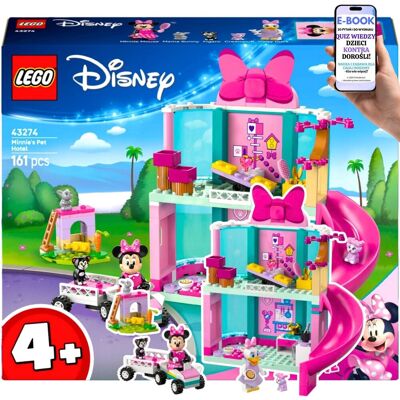 PREZENT DLA DZIEWCZYNKI LEGO Disney Hotel dla Zwierząt Minnie -43274– Zjeżdżalnia, Zwierzątka i Bohaterki Disneya + EBOOK-2 PREZENT DLA DZIEWCZYNKI LEGO Disney Hotel dla Zwierząt Minnie -43274– Zjeżdżalnia, Zwierzątka i Bohaterki Disneya + EBOOK-2