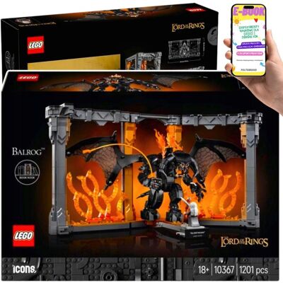 PREZENT DLA MĘŻA LUB CHŁOPAKA – LEGO Władca Pierścieni Book Nook Balrog i Gandalf • Kolekcjonerska diorama + EBOOK PREZENT DLA MĘŻA LUB CHŁOPAKA – LEGO Władca Pierścieni Book Nook Balrog i Gandalf • Kolekcjonerska diorama + EBOOK