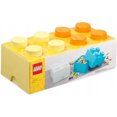 Lego Pudełko do przechowywania klocków 2szt (żółty i pomarańczowy) Lego Pudełko do przechowywania klocków 2szt (żółty i pomarańczowy)