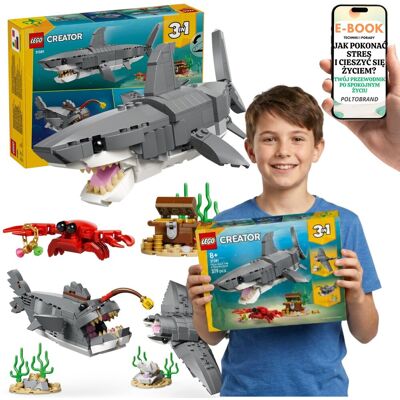 REKIN 31381 Creator 3w1 Zwierzęta Morskie Ocean Płaszczka Żabnica Klocki LEGO Prezent + E-BOOK-1 REKIN 31381 Creator 3w1 Zwierzęta Morskie Ocean Płaszczka Żabnica Klocki LEGO Prezent + E-BOOK-1
