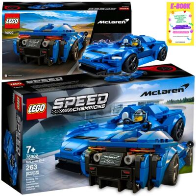 Lego samochód auto mclaren elva zestaw speed champions - 76902 klocki prezent + ebook Lego samochód auto mclaren elva zestaw speed champions - 76902 klocki prezent + ebook
