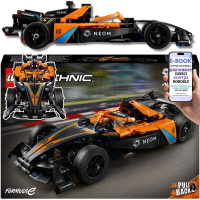 Lego SAMOCHÓD BOLID - ZESTAW TECHNIC -42169 Formula E McLaren – SUPER PREZENT DLA CHŁOPCA WNUCZKA Bolid z napędem pull-back i funkcją skrętu + EBOOK-2 Lego SAMOCHÓD BOLID - ZESTAW TECHNIC -42169 Formula E McLaren – SUPER PREZENT DLA CHŁOPCA WNUCZKA Bolid z napędem pull-back i funkcją skrętu + EBOOK-2