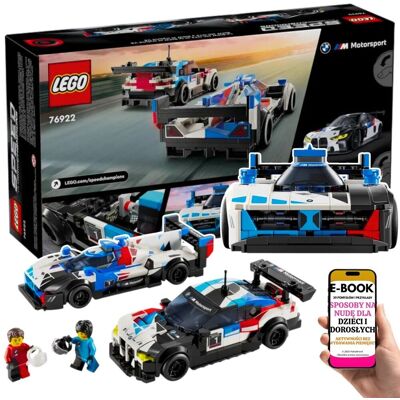 Speed Champions BMW M4 GT3 + M Hybrid V8 76922 • KOLEKCJONERSKI ZESTAW 2 AUT • LEGO PREZENT DLA DZIECKA 9+ LUB DOROSŁEGO FANA BMW + EBOOK-3 Speed Champions BMW M4 GT3 + M Hybrid V8 76922 • KOLEKCJONERSKI ZESTAW 2 AUT • LEGO PREZENT DLA DZIECKA 9+ LUB DOROSŁEGO FANA BMW + EBOOK-3