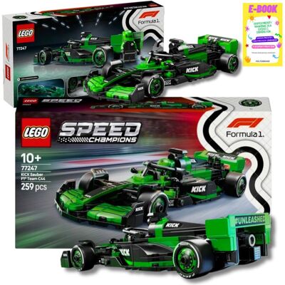 Lego SPEED CHAMPIONS Bolid F1 KICK Sauber Team C44 (77247) KLOCKI PREZENT + EBOOK Lego SPEED CHAMPIONS Bolid F1 KICK Sauber Team C44 (77247) KLOCKI PREZENT + EBOOK
