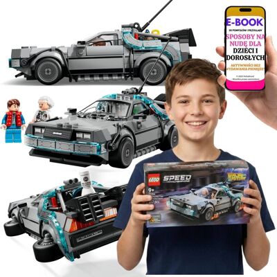 Lego SPEED CHAMPIONS DELOREAN 77256 Auto Z Filmu Powrót Do Przyszłości + E-BOOK-3 Lego SPEED CHAMPIONS DELOREAN 77256 Auto Z Filmu Powrót Do Przyszłości + E-BOOK-3