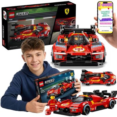 Lego Speed Champions Ferrari 499P 77261 Samochód Wyścigowy Ferrari + E-BOOK Lego Speed Champions Ferrari 499P 77261 Samochód Wyścigowy Ferrari + E-BOOK