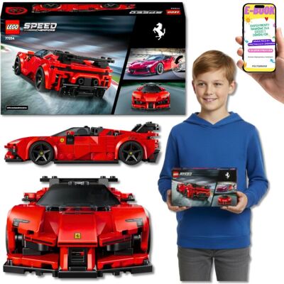 Speed Champions Ferrari SF90 XX Stradale (77254) • Lego Sportowy Model • Prezent Lego Autko Dla Chłopca 10 11 12 13 Latka + EBOOK Speed Champions Ferrari SF90 XX Stradale (77254) • Lego Sportowy Model • Prezent Lego Autko Dla Chłopca 10 11 12 13 Latka + EBOOK
