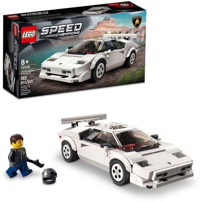 Lego Speed Champions Lamborghini Countach 76908 Building Kit; Collectible Model of the Iconic 1970’s Super Sports Car for Kids Aged 8+, 262 Pieces Lego Speed Champions Lamborghini Countach 76908 Building Kit; Collectible Model of the Iconic 1970’s Super Sports Car for Kids Aged 8+, 262 Pieces