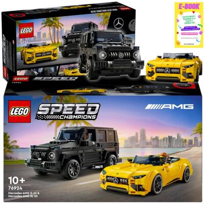 Lego Speed Champions Mercedes Amg G 63 + Mercedes Amg Sl 63 (76924) Samochody Klocki Prezent + Ebook Lego Speed Champions Mercedes Amg G 63 + Mercedes Amg Sl 63 (76924) Samochody Klocki Prezent + Ebook
