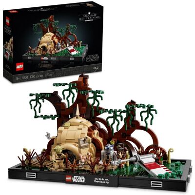 Lego Star Wars Dagobah Jedi 75330 diorama treningowa - kompletna seria z minifigurkami Yoda i R2-D2 oraz X-Wing Luke'a Skywalkera, pomysł na prezent.. Lego Star Wars Dagobah Jedi 75330 diorama treningowa - kompletna seria z minifigurkami Yoda i R2-D2 oraz X-Wing Luke'a Skywalkera, pomysł na prezent..
