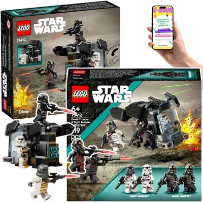 Lego Star Wars Dla Dzieci (75412) – Zestaw Bitewny Szturmowiec Śmierci + Nocny Szturmowiec 4 Minifigurki + Transportowiec z Klocków + EBOOK Lego Star Wars Dla Dzieci (75412) – Zestaw Bitewny Szturmowiec Śmierci + Nocny Szturmowiec 4 Minifigurki + Transportowiec z Klocków + EBOOK