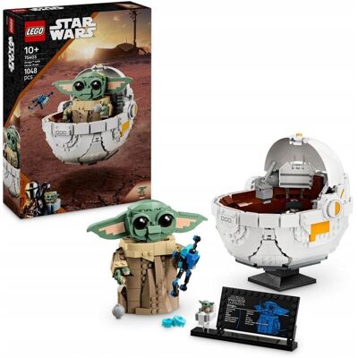 STAR WARS - Gwiezdne Wojny Baby Yoda Grogu w wózku LEGO PREZENT DLA CHŁOPCA STAR WARS - Gwiezdne Wojny Baby Yoda Grogu w wózku LEGO PREZENT DLA CHŁOPCA