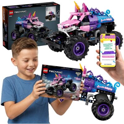 Lego TECHNIC 42220 Monster Jam Sparkle Smash Jednorożec Pull Back + E-BOOK Lego TECHNIC 42220 Monster Jam Sparkle Smash Jednorożec Pull Back + E-BOOK