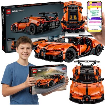 TECHNIC 42222 Bugatti Chiron Pur Sport Hipersamochód LEGO + E-BOOK TECHNIC 42222 Bugatti Chiron Pur Sport Hipersamochód LEGO + E-BOOK