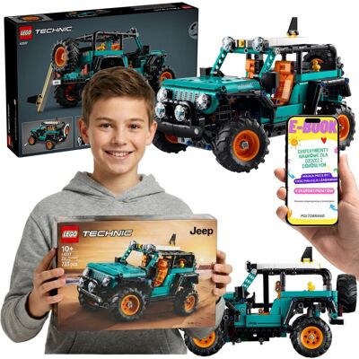 Lego Technic 42227 SUV Jeep Wrangler Rubicon Auto Terenowe 4x4 Prezent Dla Chłopca + E-BOOK Lego Technic 42227 SUV Jeep Wrangler Rubicon Auto Terenowe 4x4 Prezent Dla Chłopca + E-BOOK