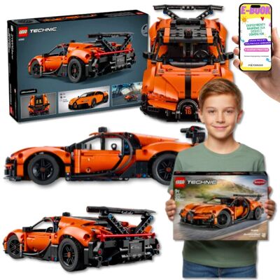 TECHNIC Bugatti Chiron silnik W16 (42222) auto wyścigowe lego Autko Samochód BUGATTI PREZENT DLA CHŁOPCA + EBOOK TECHNIC Bugatti Chiron silnik W16 (42222) auto wyścigowe lego Autko Samochód BUGATTI PREZENT DLA CHŁOPCA + EBOOK
