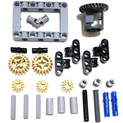 Lego Technic Differential gear box kit (gears, pins, axles, connectors) 27 pieces Lego Technic Differential gear box kit (gears, pins, axles, connectors) 27 pieces