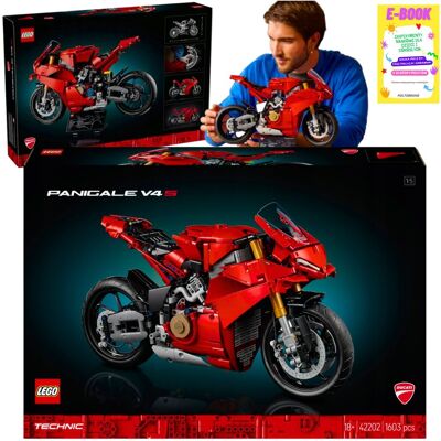 Technic Klocki - MOTOCYKL DUCATI PANIGALE V4 S (42202) - LEGO MOTOR PREZENT + EBOOK Technic Klocki - MOTOCYKL DUCATI PANIGALE V4 S (42202) - LEGO MOTOR PREZENT + EBOOK