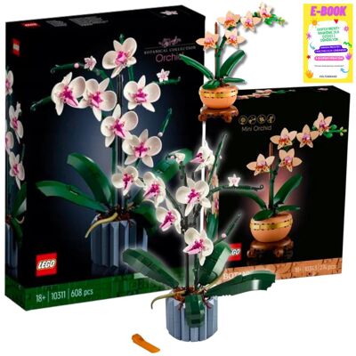 Lego Zestaw Botanical Collections Icons - Orchidea Duża I Orchidea Mała Klocki Kwiaty Prezent + Ebook Lego Zestaw Botanical Collections Icons - Orchidea Duża I Orchidea Mała Klocki Kwiaty Prezent + Ebook