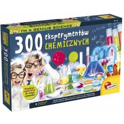 Lisciani, zestaw naukowy I'm A Genius 300 eksperymentów chemicznych Lisciani, zestaw naukowy I'm A Genius 300 eksperymentów chemicznych