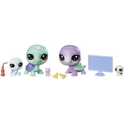 Hasbro Littlest Pet Shop, figurki Rodzina Zwierzaków Movie Night Turtle Crew, B9346/E1013 Hasbro Littlest Pet Shop, figurki Rodzina Zwierzaków Movie Night Turtle Crew, B9346/E1013