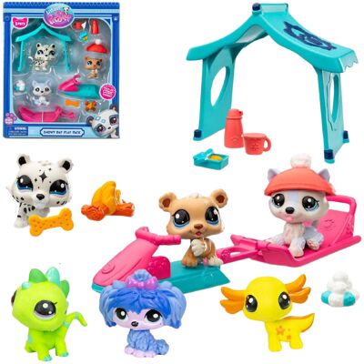 Hasbro Littlest Pet Shop Zestaw Śnieżny Dzień Snowy Day Seria 2 BF00534 + 3 Figurki Piesek Dinozour Aksolotl 1087310 Hasbro Littlest Pet Shop Zestaw Śnieżny Dzień Snowy Day Seria 2 BF00534 + 3 Figurki Piesek Dinozour Aksolotl 1087310