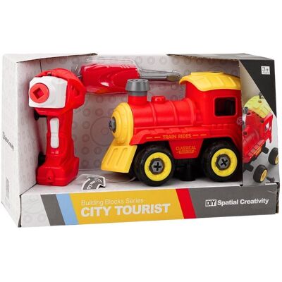 Lean Toys Lokomotywa Do Skręcania Zdalnie Sterowana RC Czerwona Lean Toys Lokomotywa Do Skręcania Zdalnie Sterowana RC Czerwona